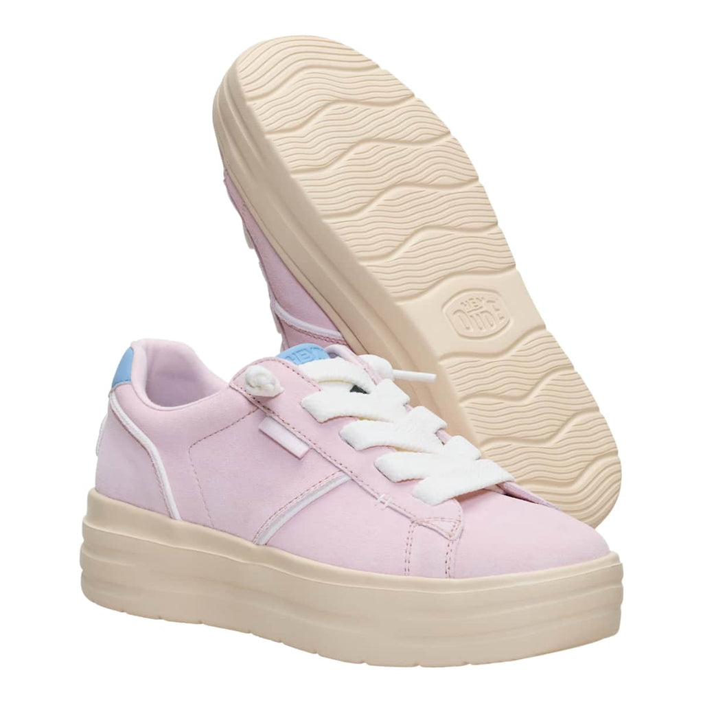 HEYDUDE Women Karina DBL Duo Suede, Pale Lilac/Multi, 9
