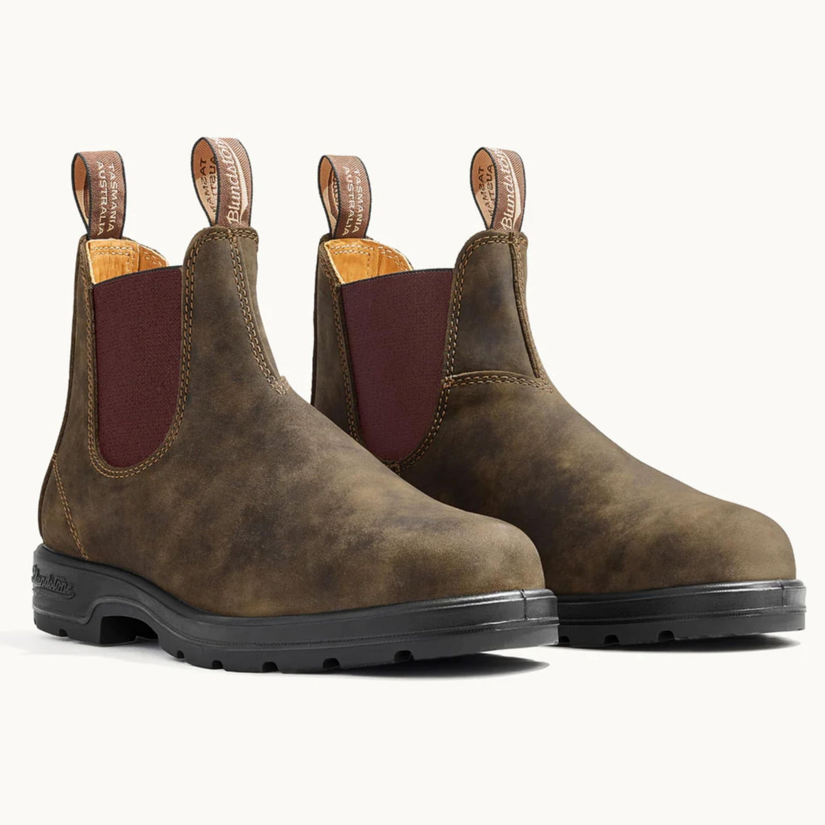 Blundstone 585 Unisex Classic Series Chelsea Boot for Men and Women with Shock Absorption and Premium Water Resistant Leather, Rustic Brown, 7.5 US Men / 9.5 US Women / 6.5 AU - AUTHORIZED DEALER