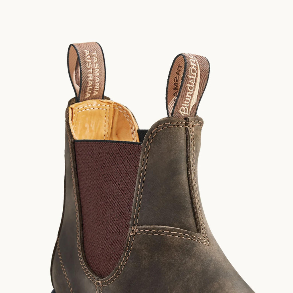 Blundstone 587 Unisex Classic Series Chelsea Boot for Men and Women with Shock Absorption and Premium Water Resistant Leather, Rustic Black, 6 US Men / 8 US Women / 5 AU - AUTHORIZED DEALER