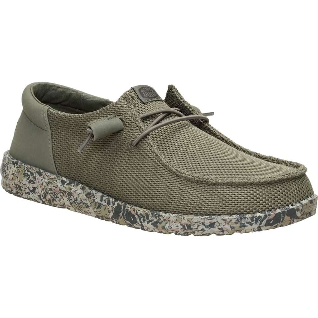 HEYDUDE Wendy Funk Mesh Field Camo, Dark Olive, 9