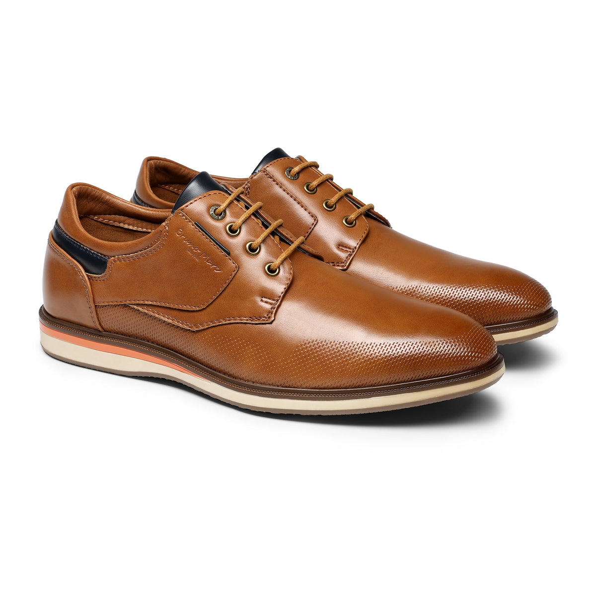 Bruno Marc Mens Casual Shoes Round Toe Classic Lace-up Oxford Shoes Dress Shoes LG19009M BROWN Size 8.5