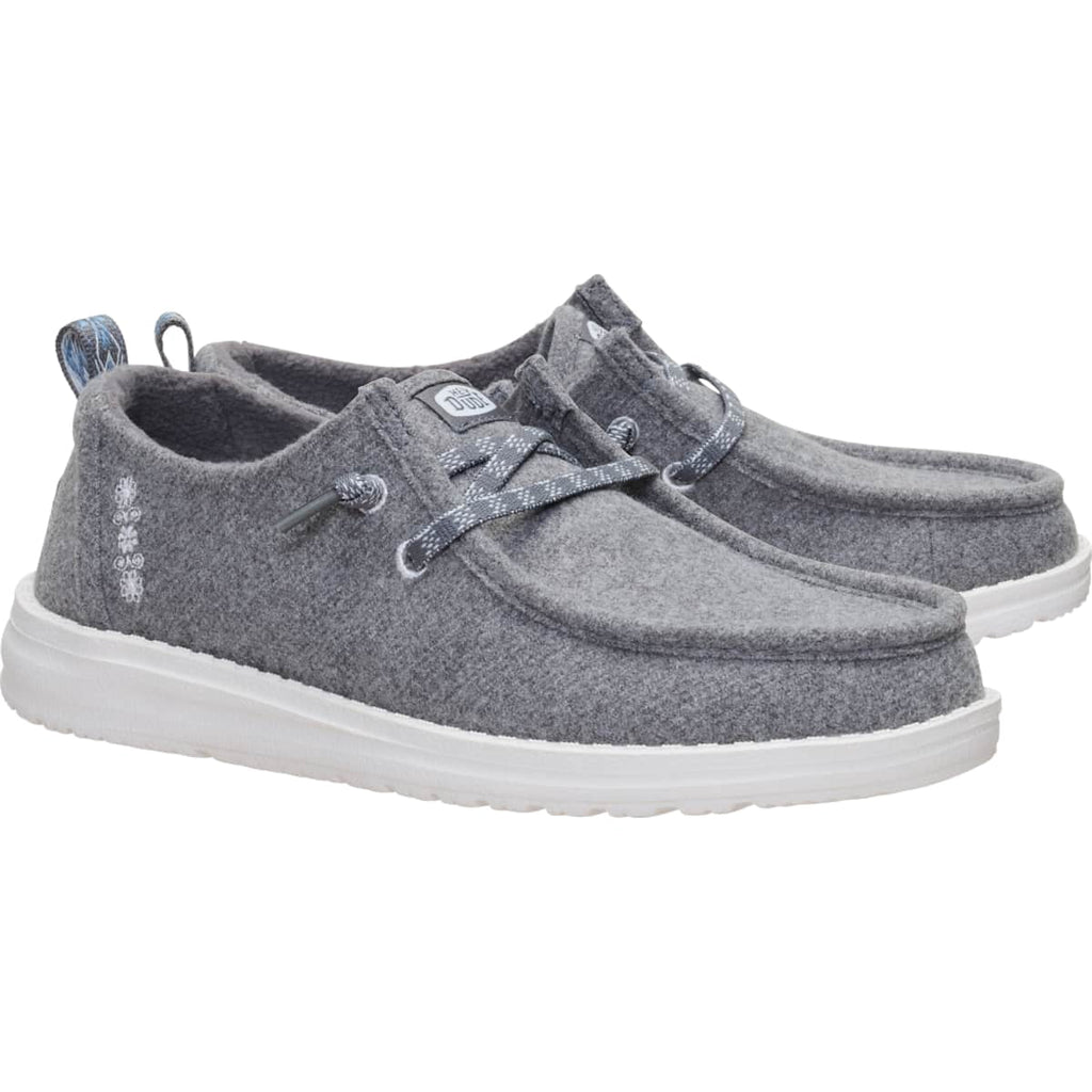 HEYDUDE Wendy Cozy Wool, Dark Charcoal/Black, 10