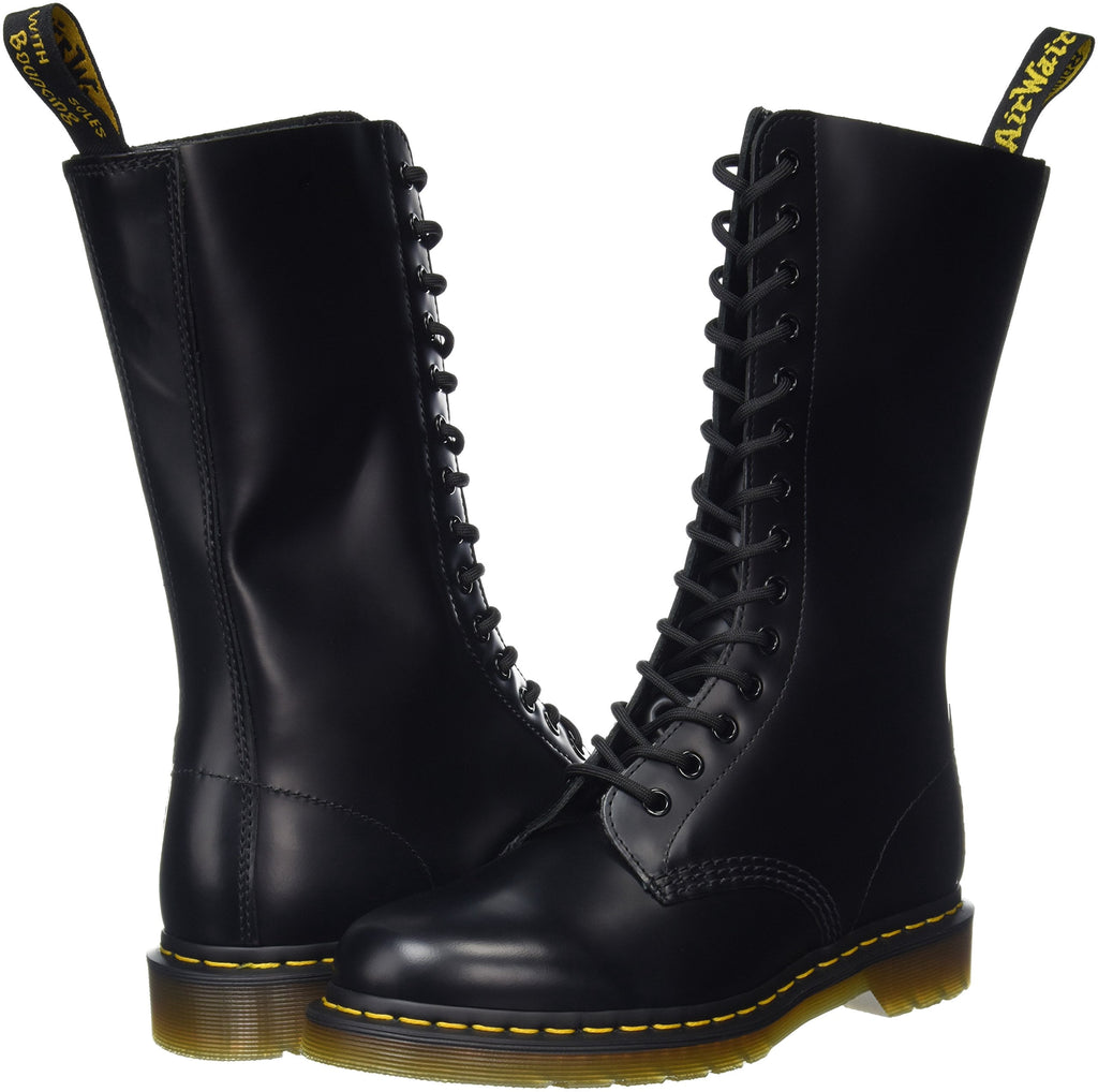 Dr. Martens Unisex 1914 14 Eye Lace Up Genuine Smooth Leather Boots Shoes