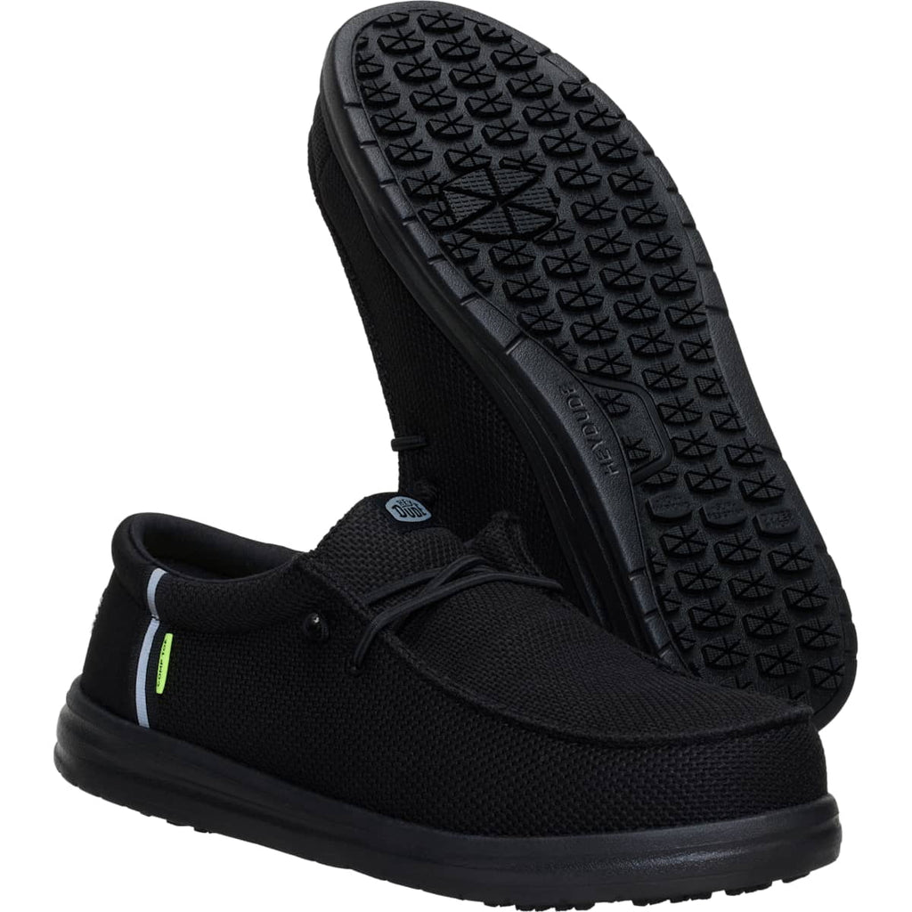 HEYDUDE Men Wally Work Comp Toe Wide, Black, 10