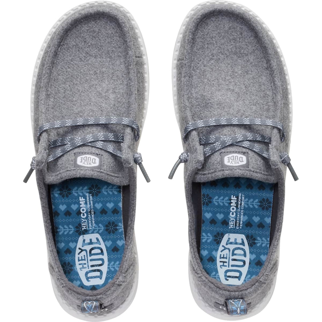 HEYDUDE Wendy Cozy Wool, Dark Charcoal/Black, 10