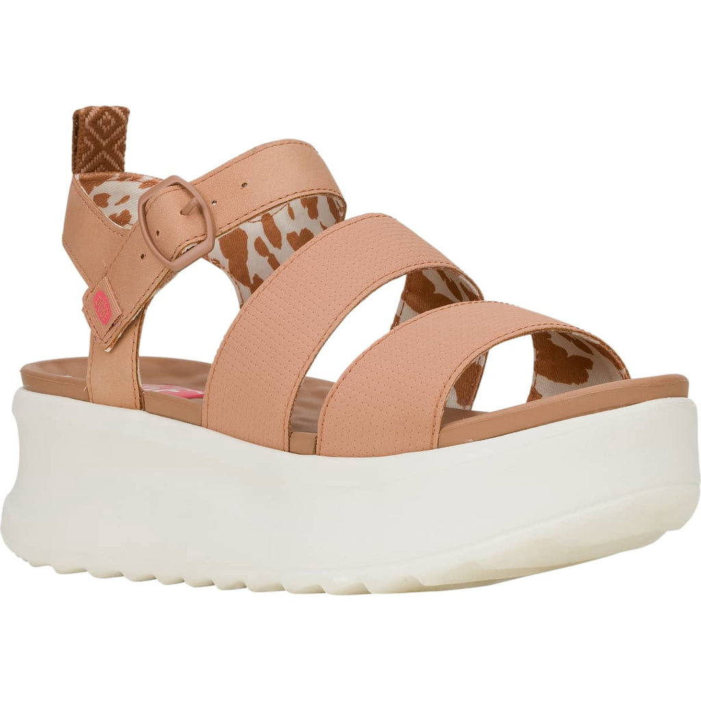 HEYDUDE Women Delray Buckle Classic, Tan, 6