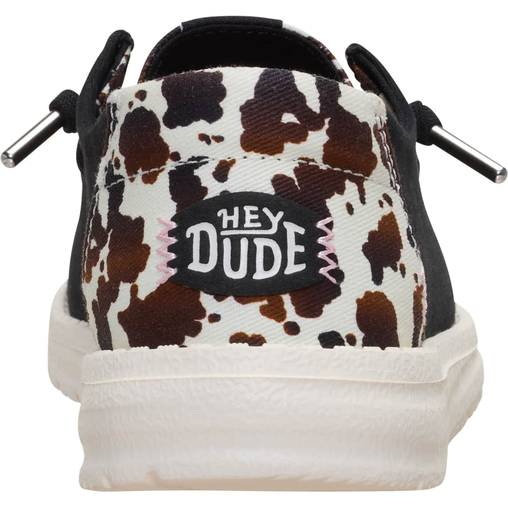 HEYDUDE Wendy Spotted Cow, Black, 9