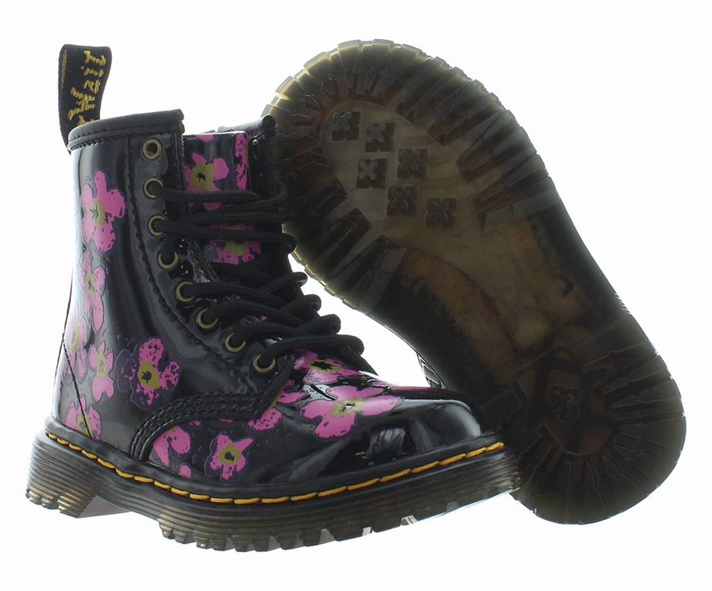 Dr. Martens 1460 Boot Infant/Toddler Shoes Size 10, Color: Black/Floral