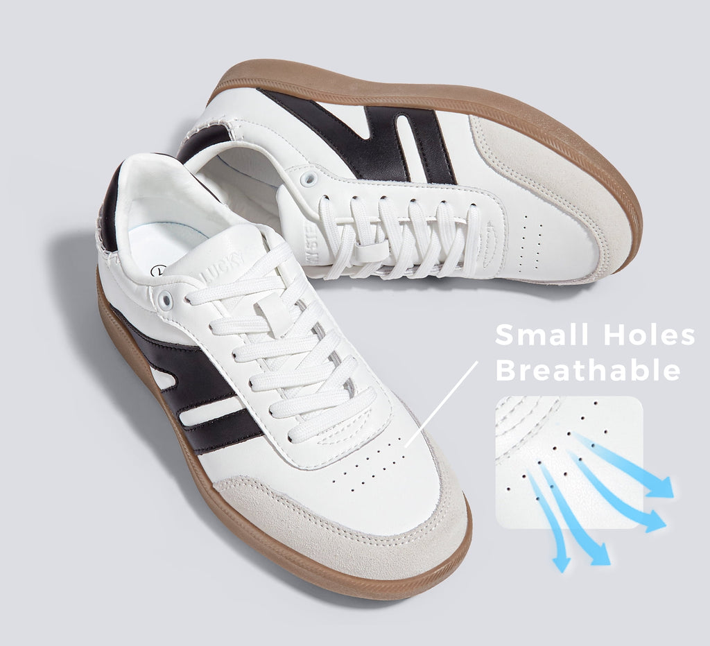 LUCKY STEP Womens Classic Retro Gum Sole Fashion Sneakers Anti Slip Casual Shoes,Dark Brown