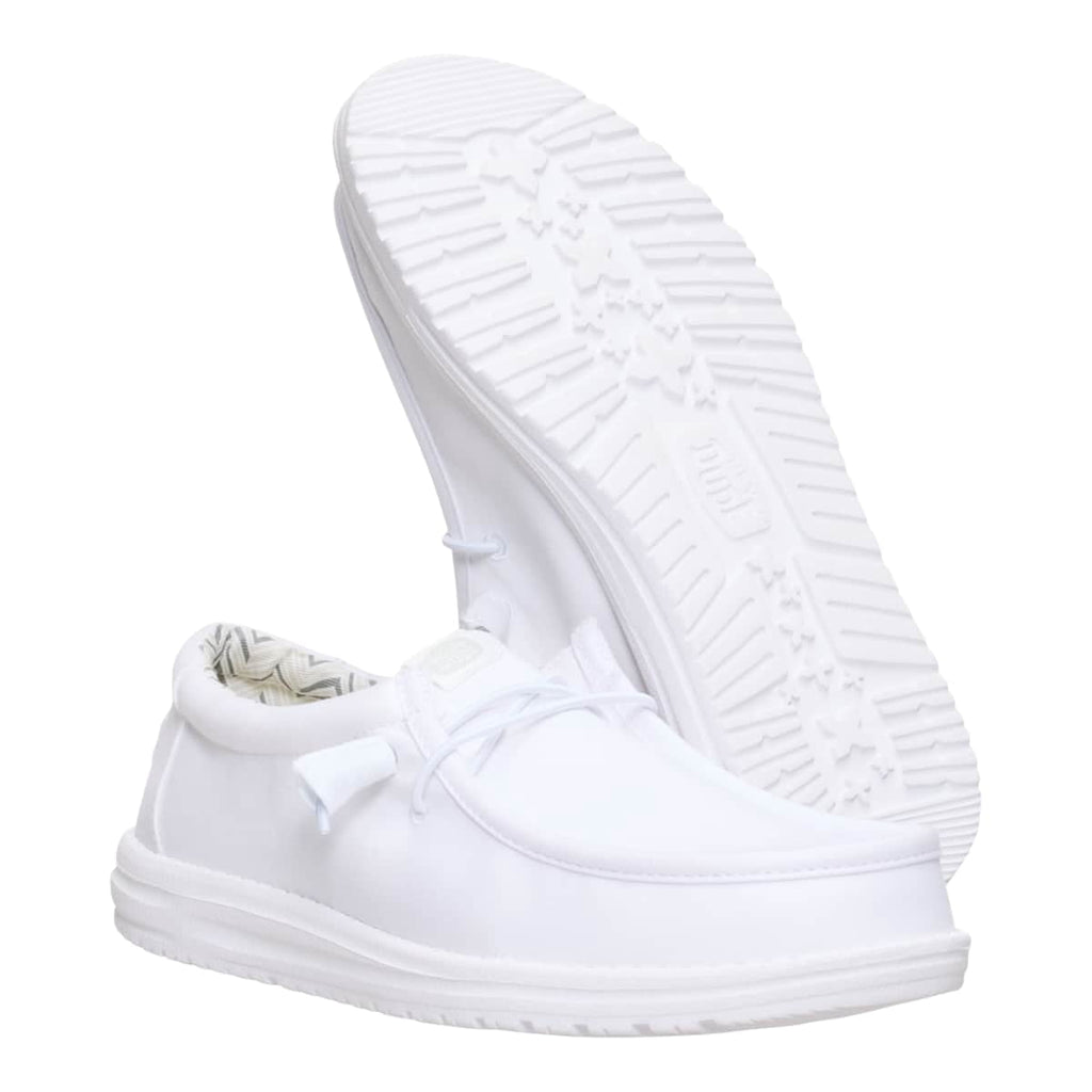 HEYDUDE Men Wally Stretch Canvas, Black/White, 9