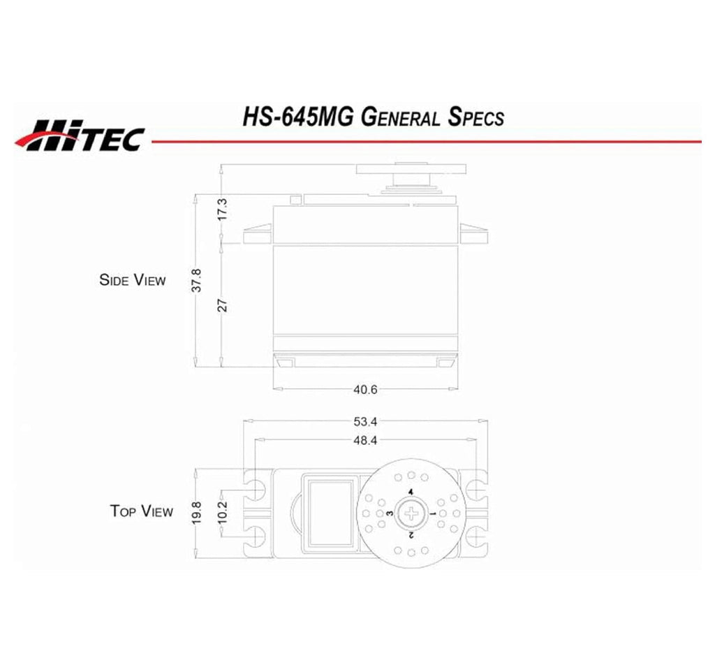 Hitec 32645S HS-645MG High Torque 2BB Metal Gear Servo