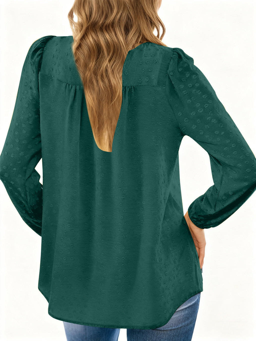 UVN Fall Shirts for Women Long Sleeve Blouses Ladies Crewneck Lace Crochet Tops Dressy Chiffon Blouses