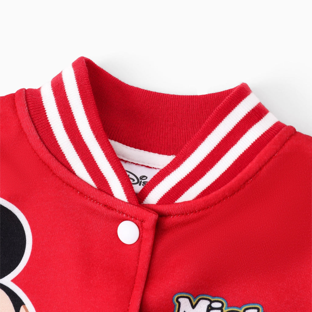 Disney Girls Bomber Jacket Minnie Mouse Colorblock Varsity Lightweight Sweatshirts Gift Fall Spring Sizes 3-10