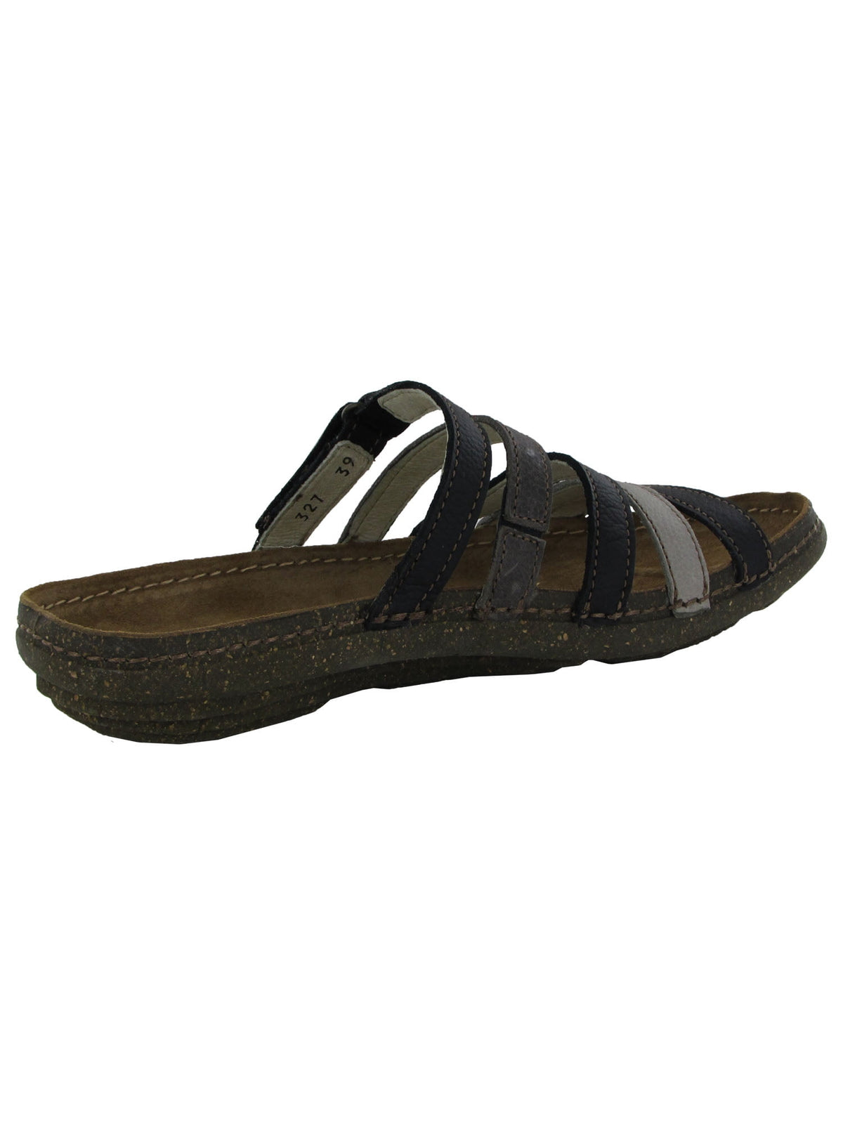 El Naturalista Womens Torcal N327 Slide Sandal Shoes, Black Mixed, EU 39 / US 8.5