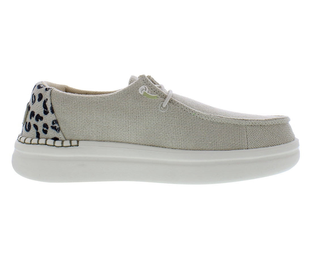 Hey Dude Wendy Rise Leo Womens Shoes Size 4, Color: Cream