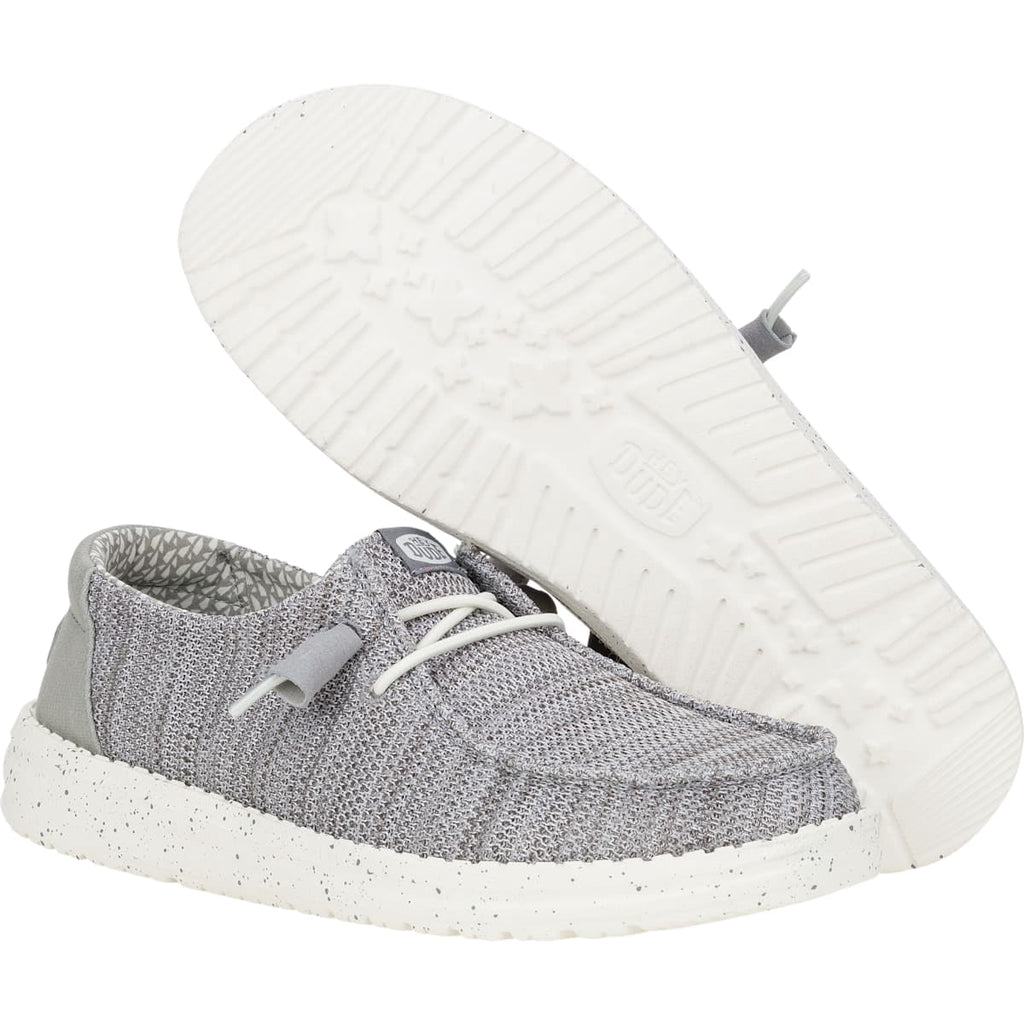 HEYDUDE Wendy Stretch Sox Wide, Light Grey, 8