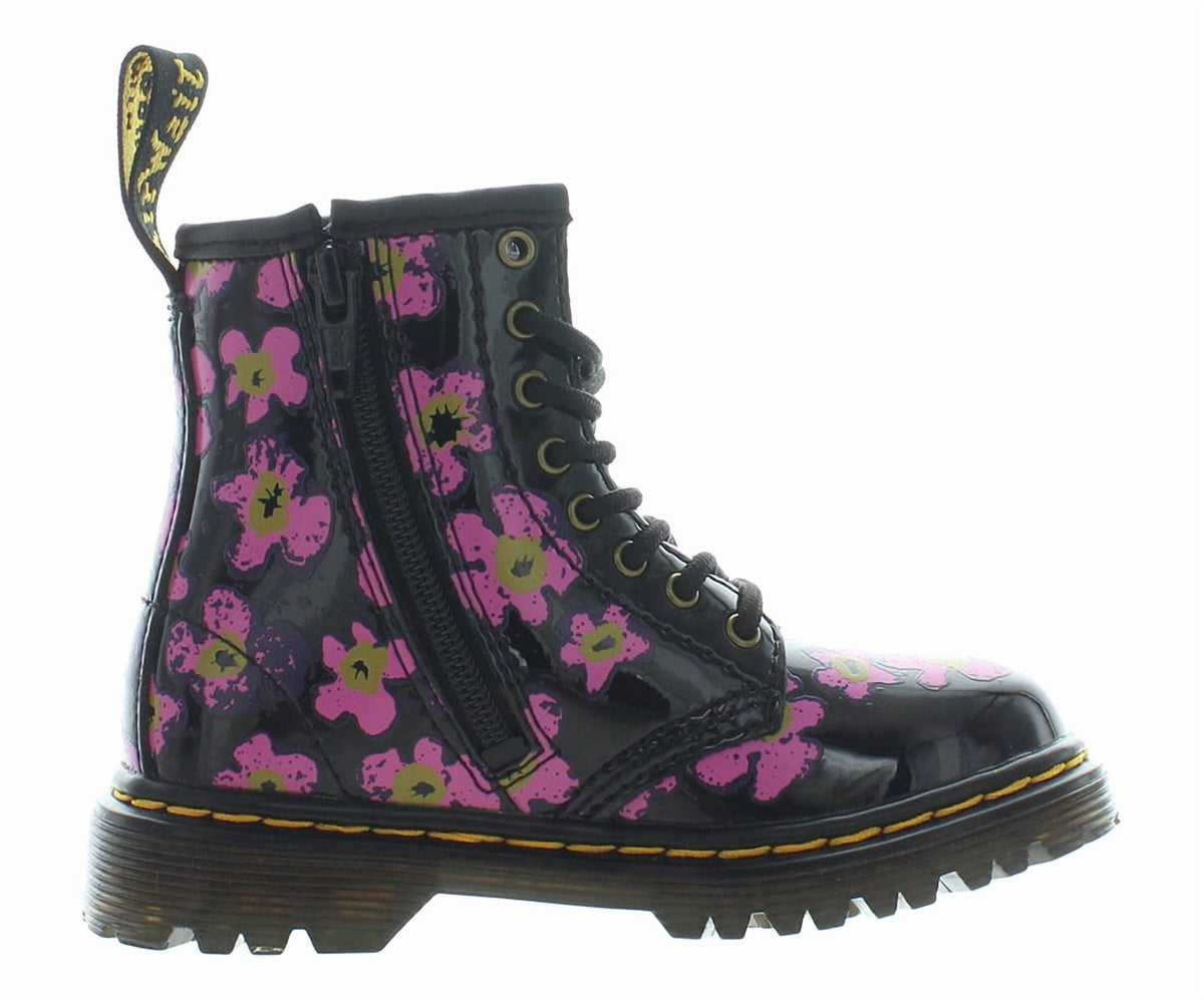 Dr. Martens 1460 Boot Infant/Toddler Shoes Size 10, Color: Black/Floral