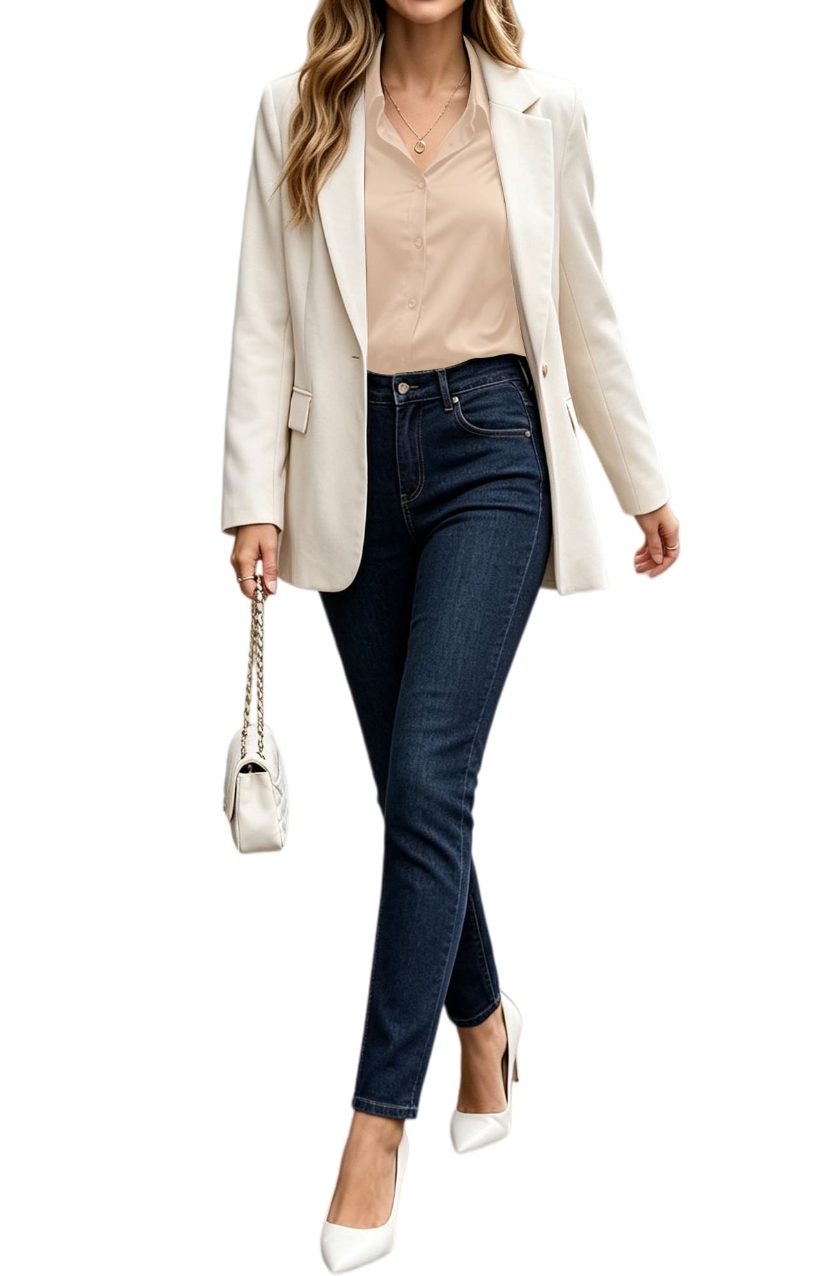 UVN Blouses for Women Long Sleeve Satin Shirts Button Down Ladies Casual Top