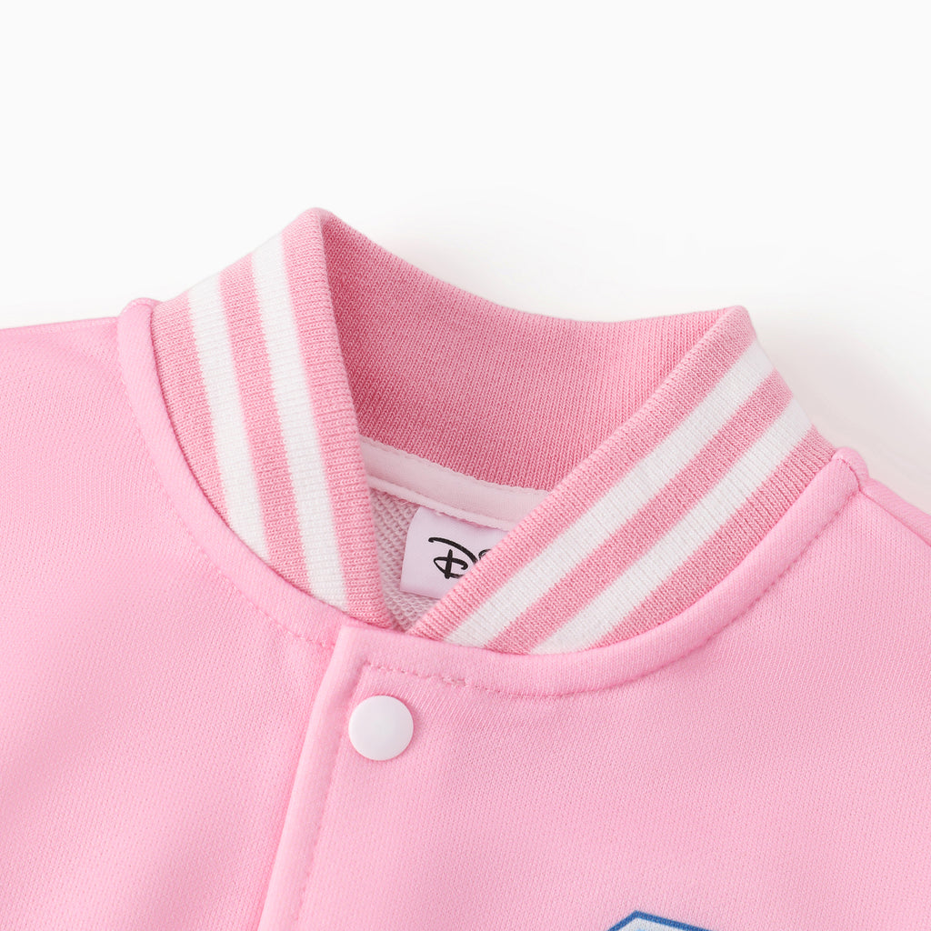 Disney Girls Bomber Jacket Minnie Mouse Colorblock Varsity Lightweight Sweatshirts Gift Fall Spring Sizes 3-10