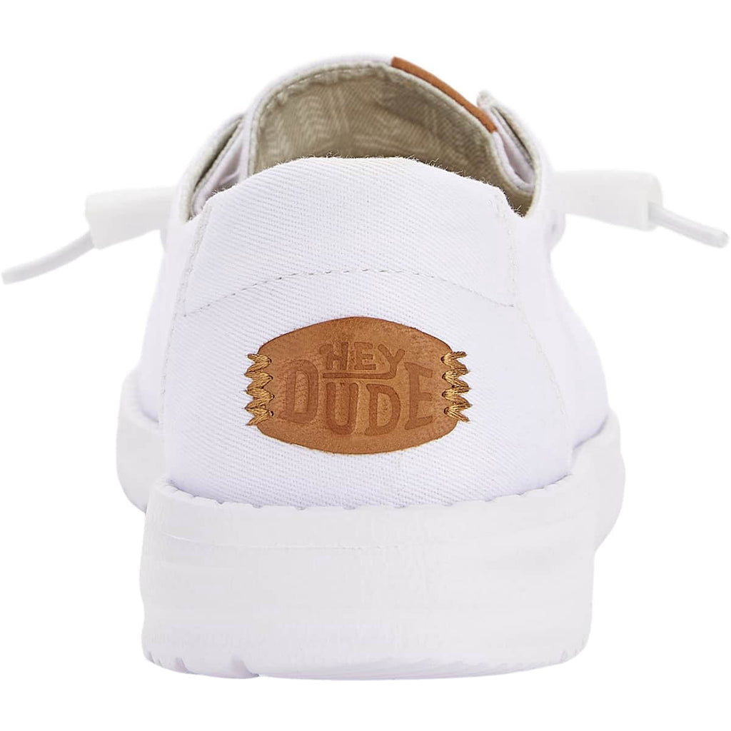 HEYDUDE Women Wendy Stretch Canvas, White, 12