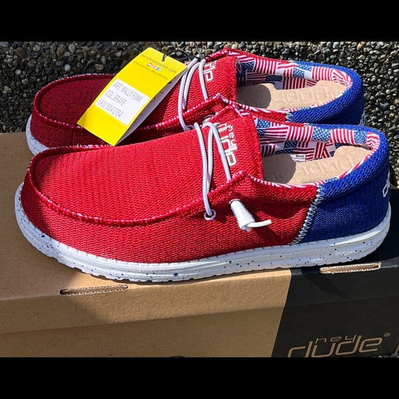 Hey Dude Wally Funk Brave Patriotic Shoes