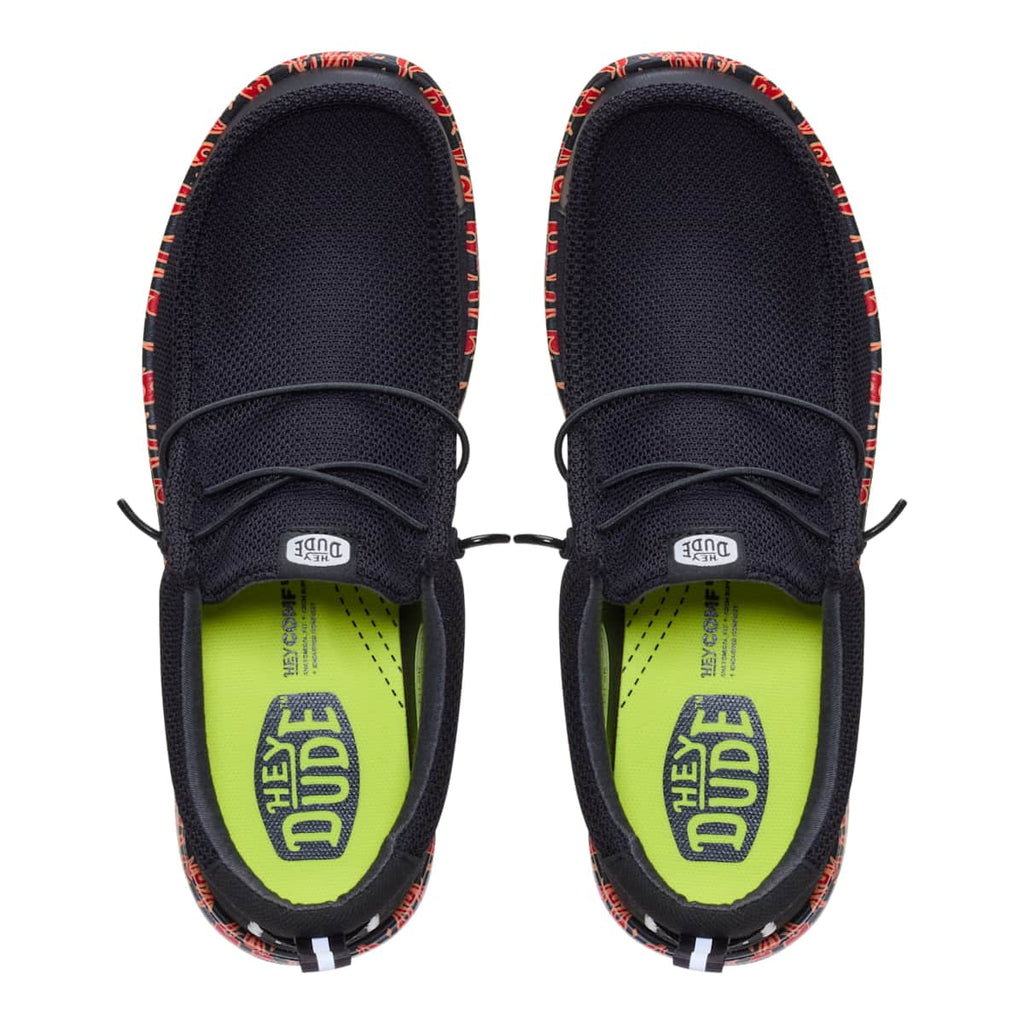 HEYDUDE Men Wally Work CE Slip Resistant, Black Mesh, 13