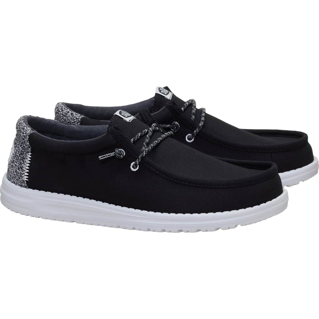 HEYDUDE Wally Heathered Knit, Black, 9