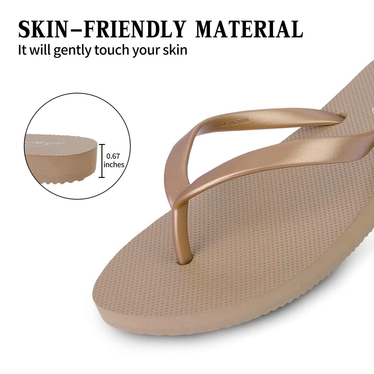 Comwarm Women's Flip Flops Summer Beach Sandals Soft Foam Women's Sandals, Black
