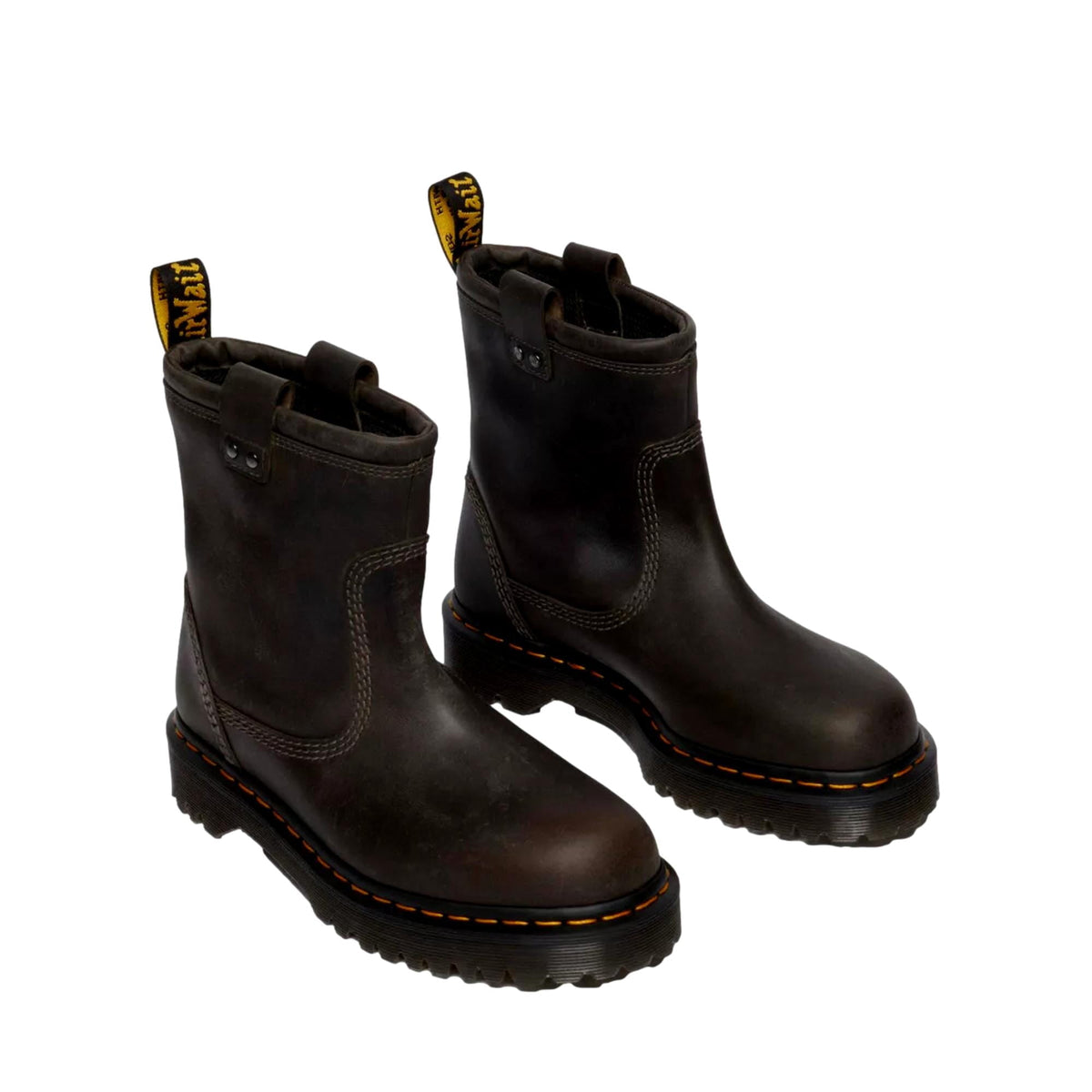 Dr.Martens Anistone Lo Leather Pull On Boot Charcoal Grey 31880057 Men's Size 8