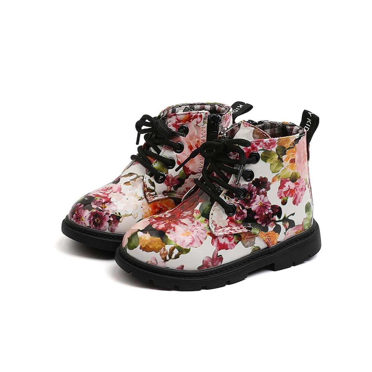 Kids' $10 Under Boys And Girls Lace Up Casual Outdoor Floral Hiking Ankle Boots(Toddler/Little Kids) Save Big