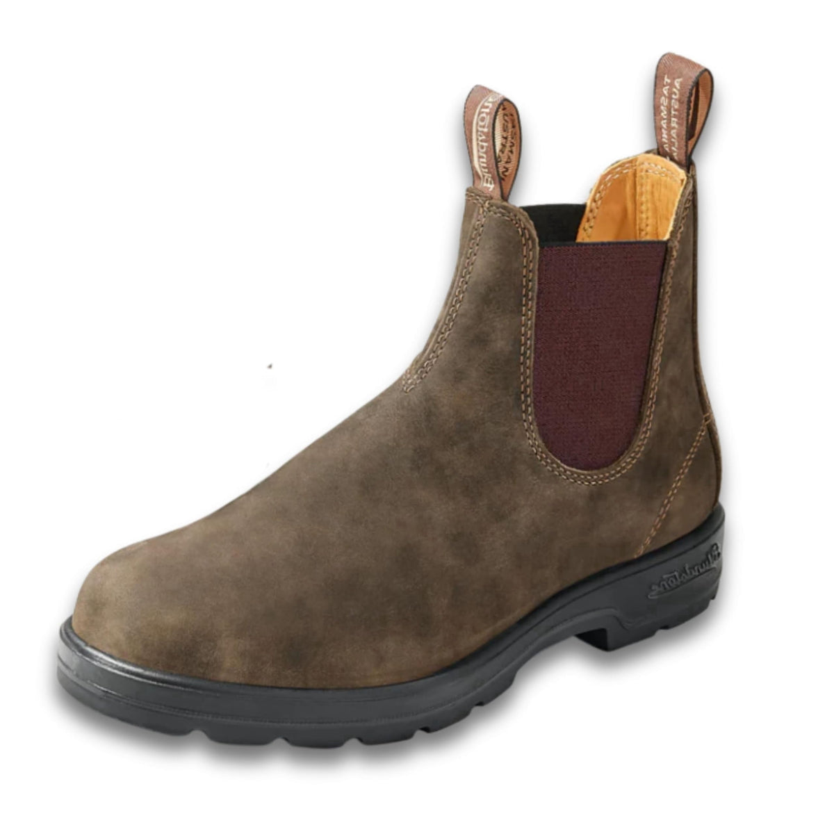 Blundstone 587 Unisex Classic Series Chelsea Boot for Men and Women with Shock Absorption and Premium Water Resistant Leather, Rustic Black, 6 US Men / 8 US Women / 5 AU - AUTHORIZED DEALER