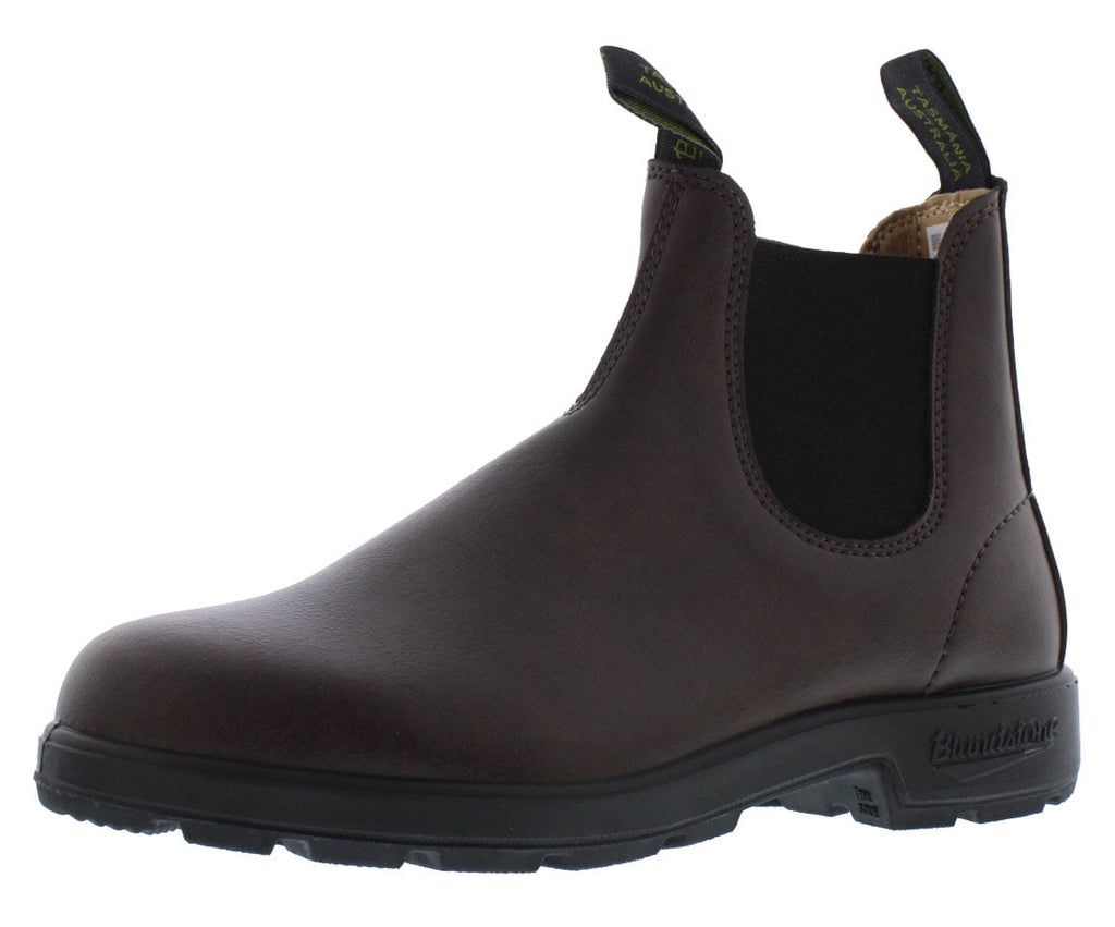 Blundstone Elastic Sided Vegan Boot Leather Mens Shoes Size 9.5, Color: Brown
