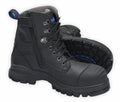 Blundstone Steel Toe Lace Up Side Zip, Water Resistant, Black, US size 11.5