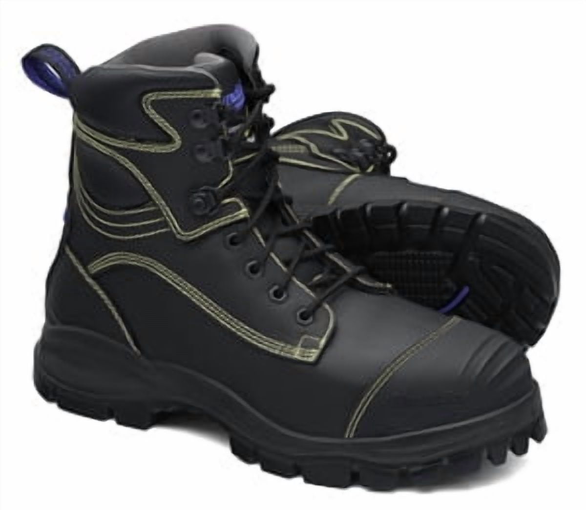 Blundstone Steel Toe Lace Up, Water & Puncture Resistant, Black, US size 10.5