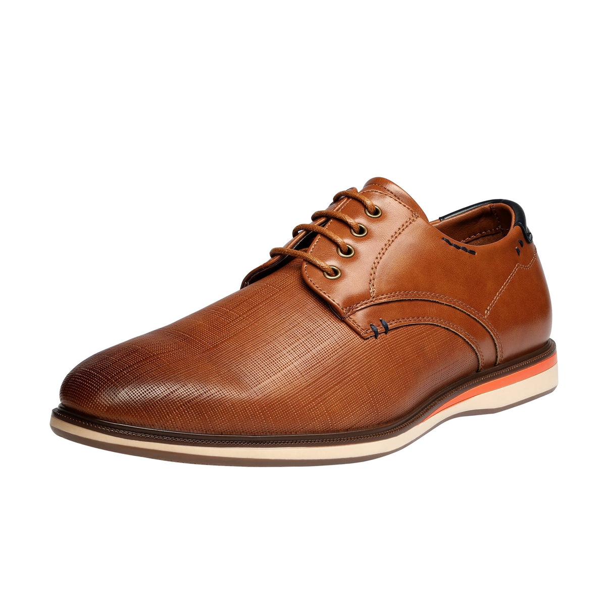 Bruno Marc Mens Casual Shoes Round Toe Classic Lace-up Oxford Shoes Dress Shoes LG19009M BROWN Size 8.5