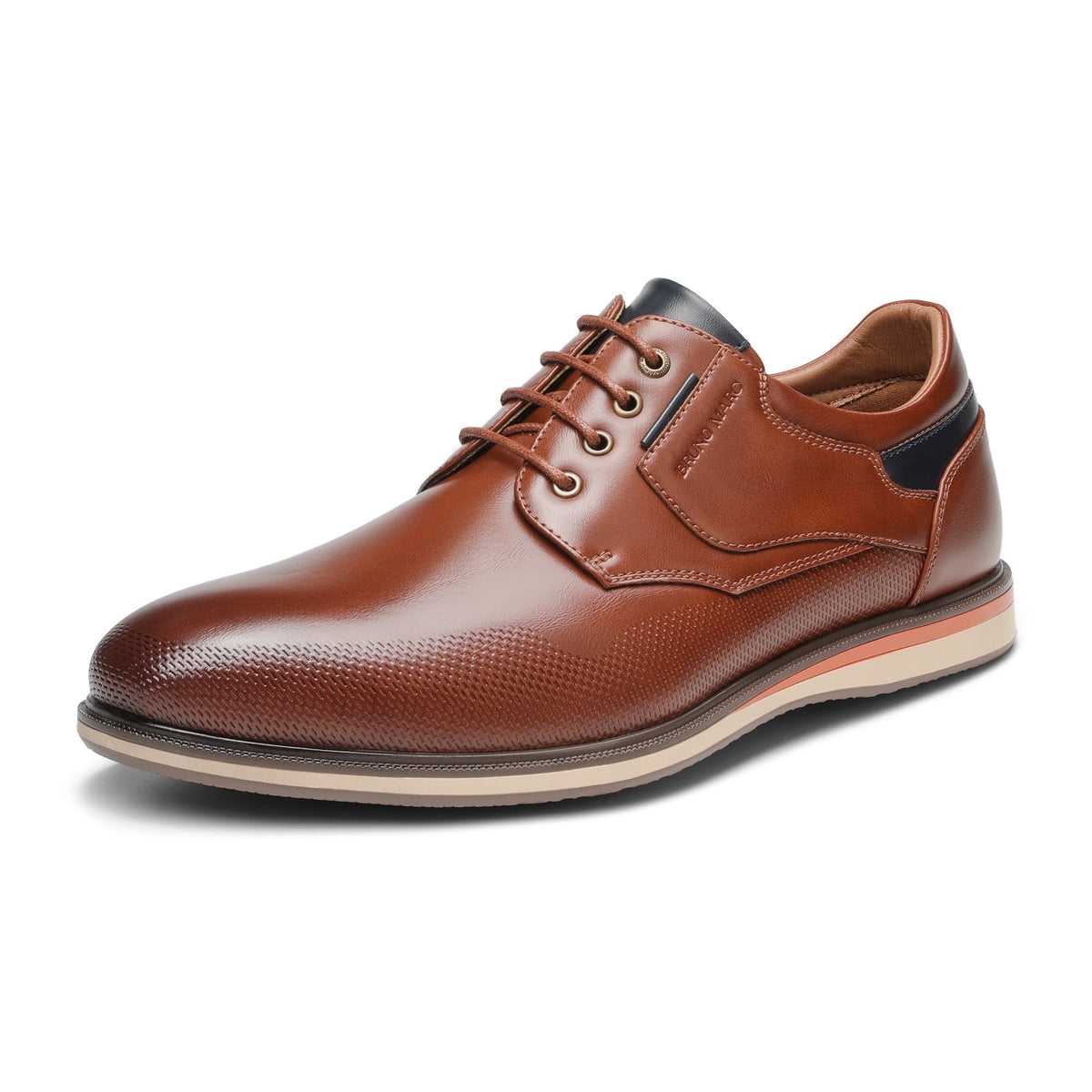Bruno Marc Mens Casual Shoes Round Toe Classic Lace-up Oxford Shoes Dress Shoes LG19009M BROWN Size 8.5