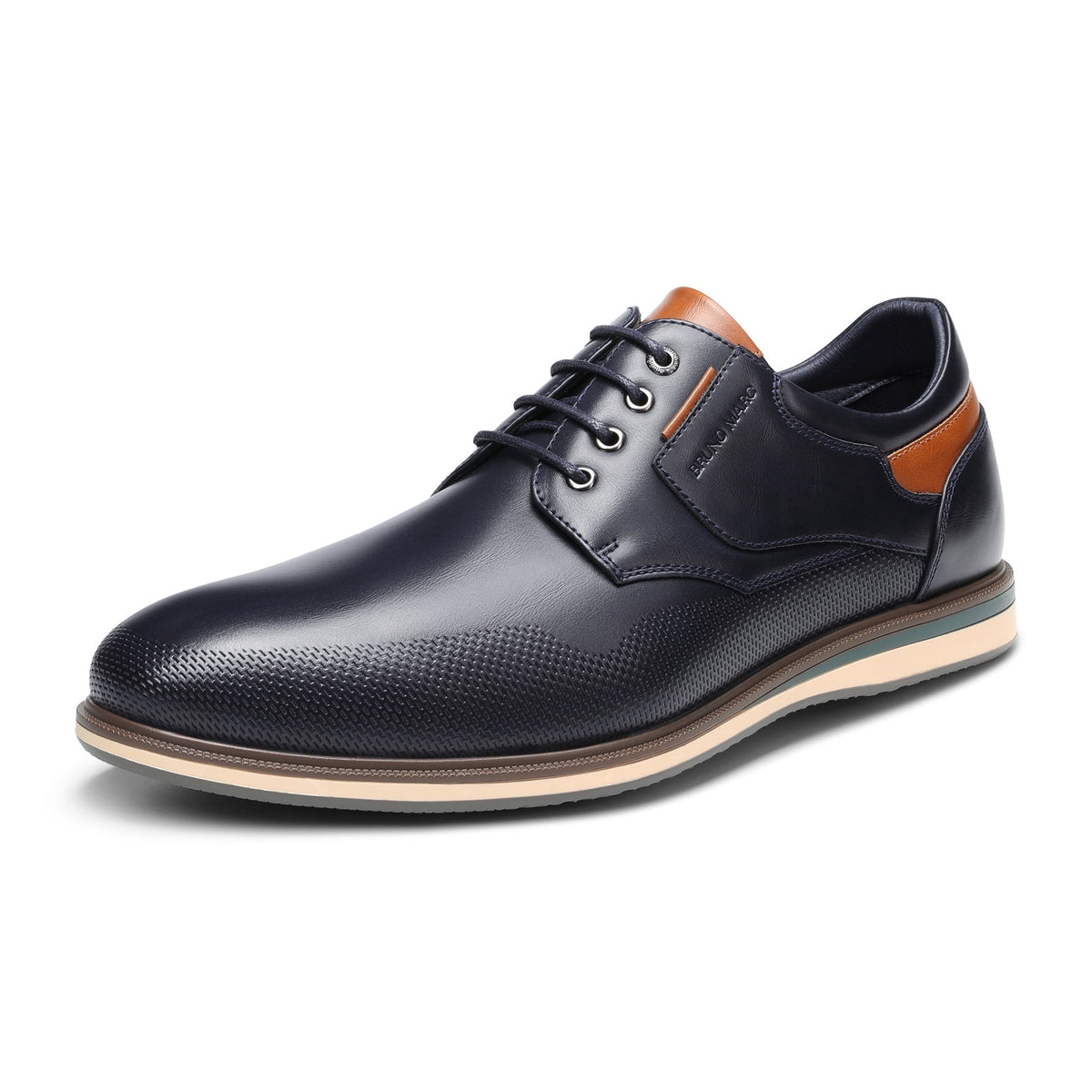Bruno Marc Mens Casual Shoes Round Toe Classic Lace-up Oxford Shoes Dress Shoes LG19009M BROWN Size 8.5