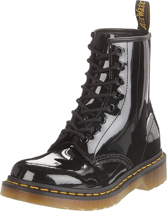 Dr. Martens Women's 1460 Patent Lamper Black High-Top Boot - 7W