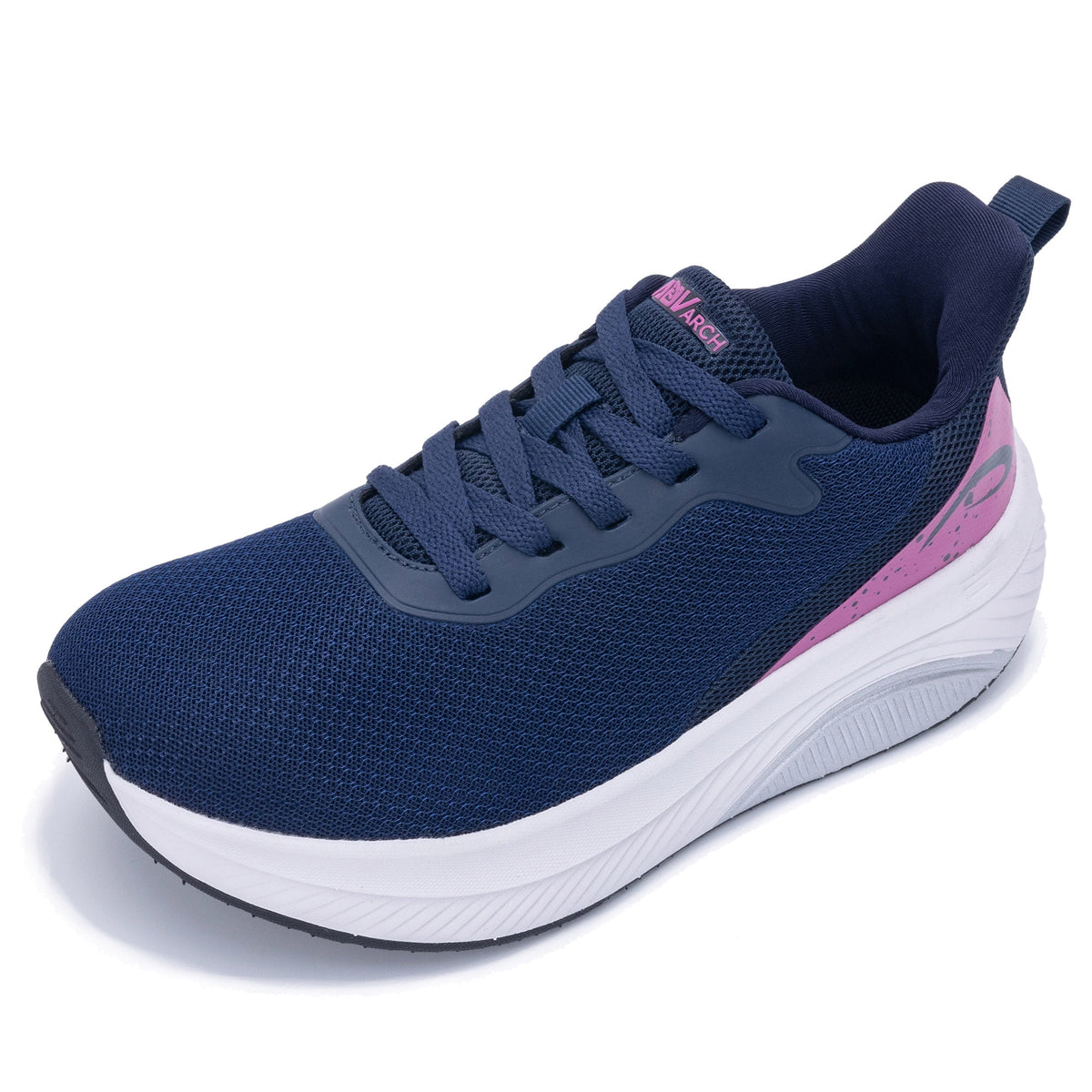 FefiYo Plantar Fasciitis Walking Sneakers, Wide Toe Box with Arch and Orthotic Support Grey US 10