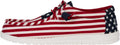 HEY DUDE Wally Patriotic, Mens Shoes, Slip-on Loafers, Comfortable & Light-Weight Size 10