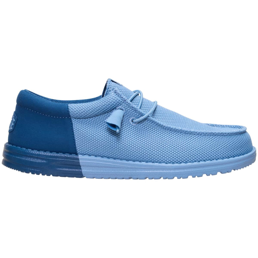 HEYDUDE Men Wally Funk Mesh Split, Faded Denim/Ensign Blue, 12