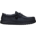 HEYDUDE Men Wally Stretch Canvas, Black, 14