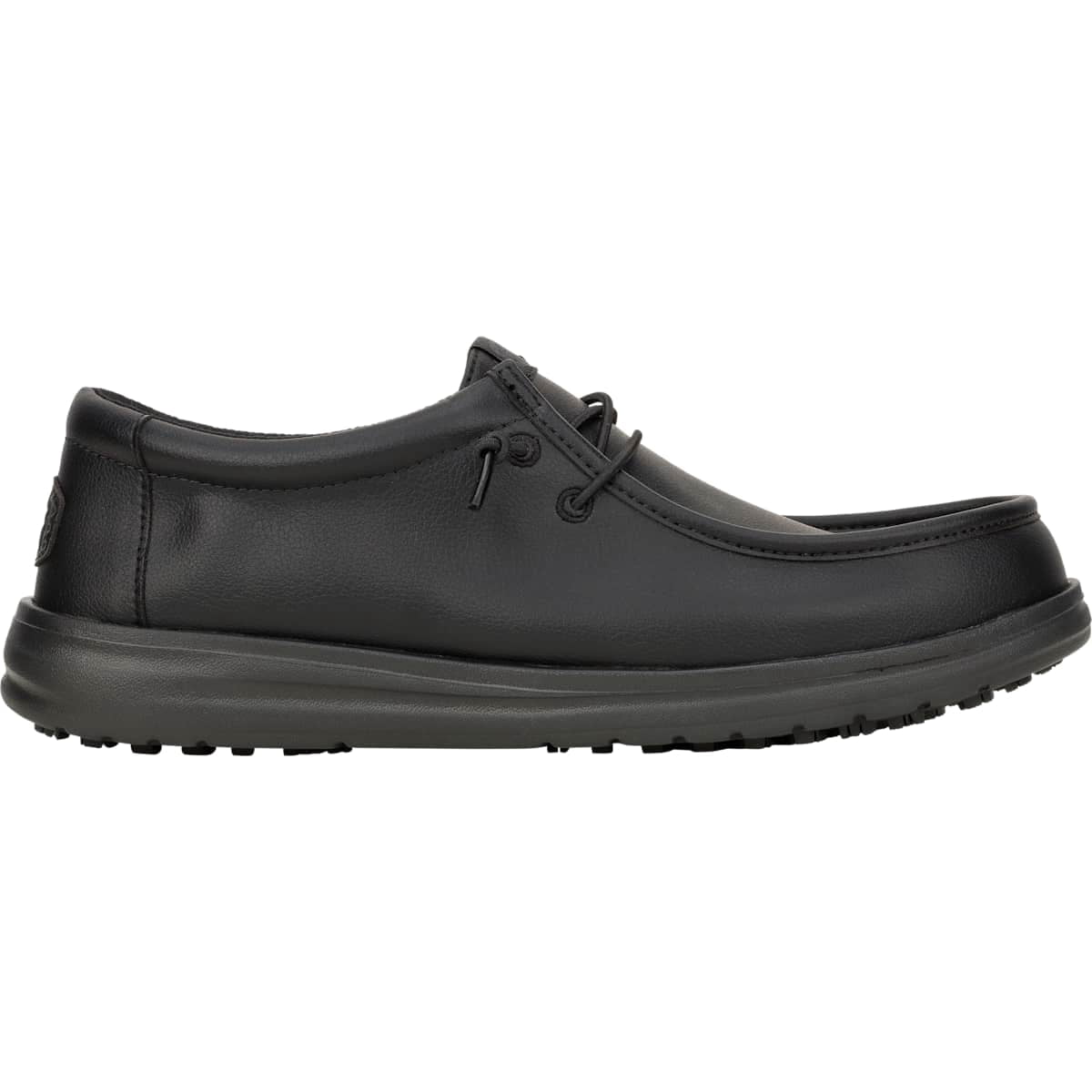 HEYDUDE Men Wally Work CE Slip Resistant Wide, Wide Black Mesh, 10