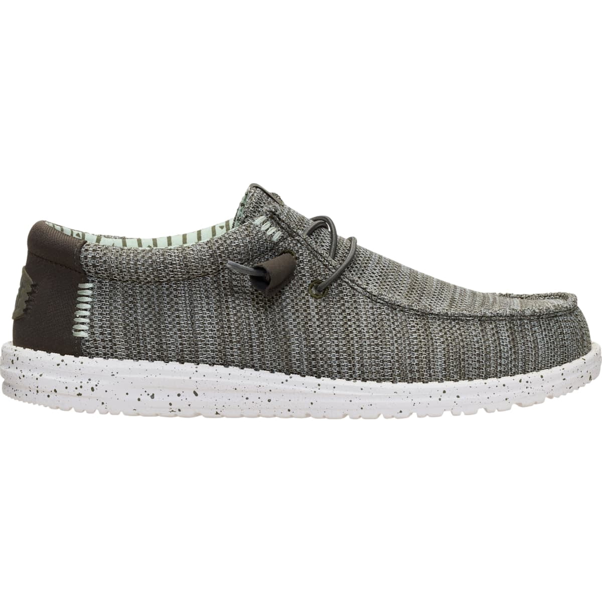 HEYDUDE Wally Stretch Sox, Granite Grey/Black, 10