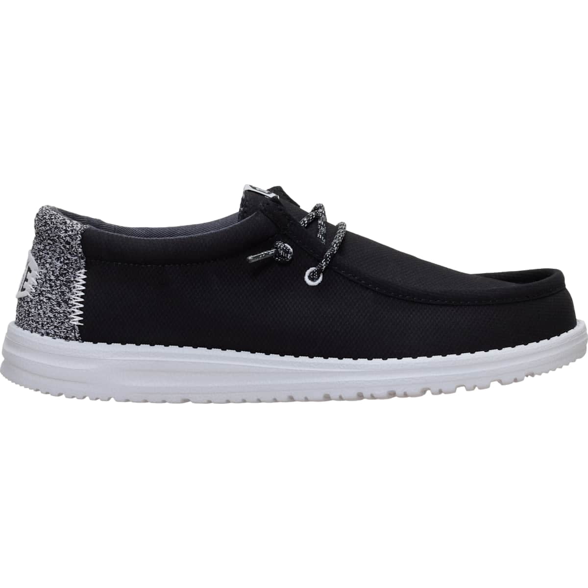 HEYDUDE Wally Heathered Knit, Black, 9