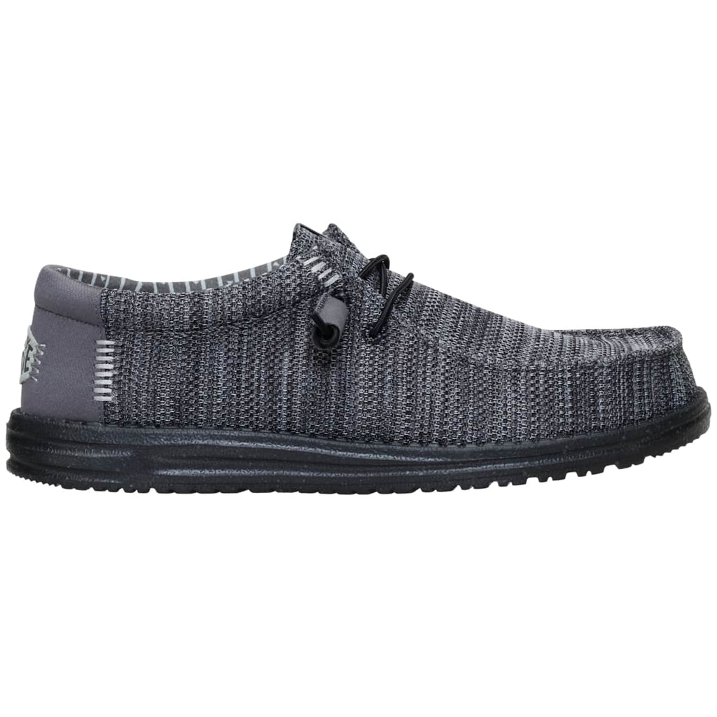HEYDUDE Wally Stretch Sox, Granite Grey/Black, 11
