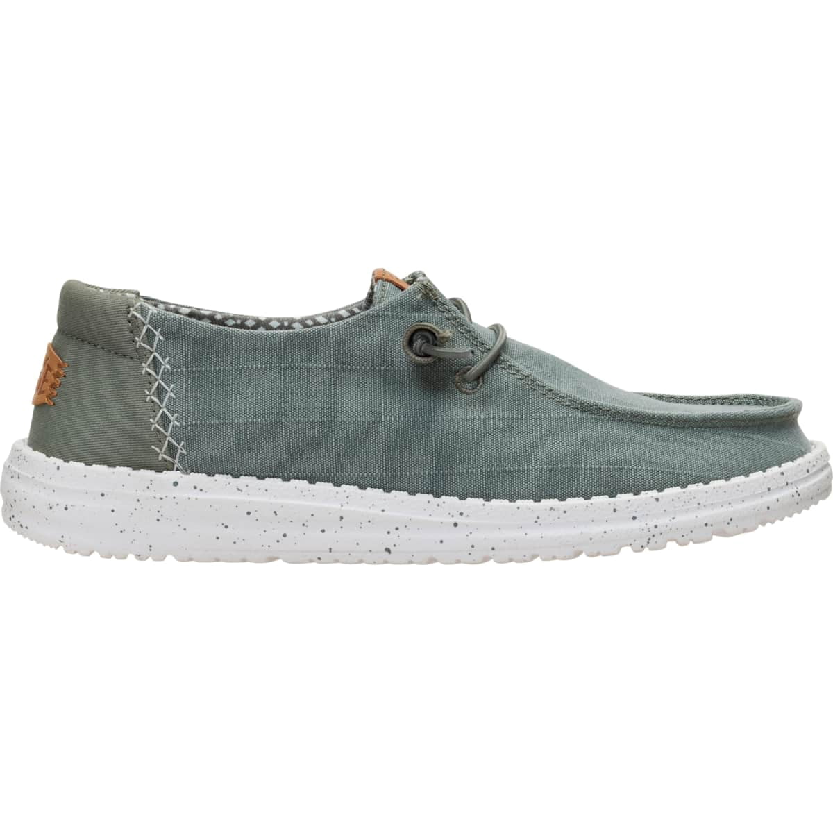 HEYDUDE Women Wendy Chambray Grid, Pale Pink, 11