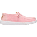 HEYDUDE Women Wendy Chambray Grid, Pale Pink, 11