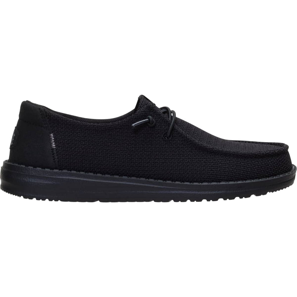 HEYDUDE Women Wendy Mesh Black Mono, Black Mono