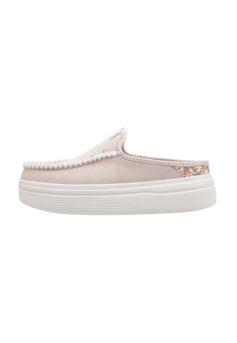 HEYDUDE Women's Wendy Espadrille Retro Palm Pale Pink/White 7 Medium